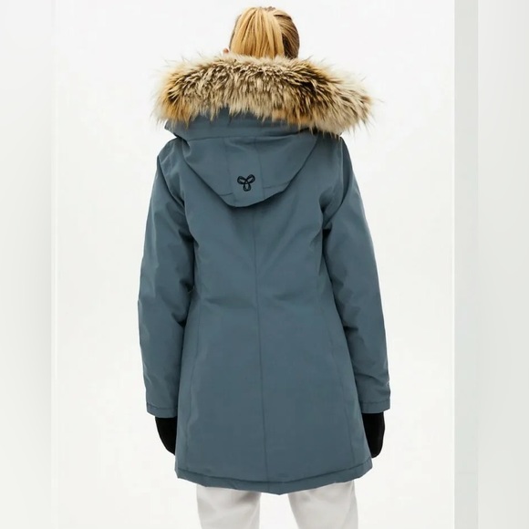 Aritzia TNA Haven Mid Length Parka Evening Dove Size L - Picture 4 of 16